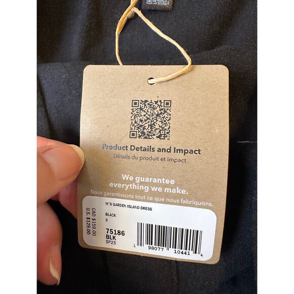 NEW Patagonia Garden Island Dress Sz Small Black - Picture 5 of 12